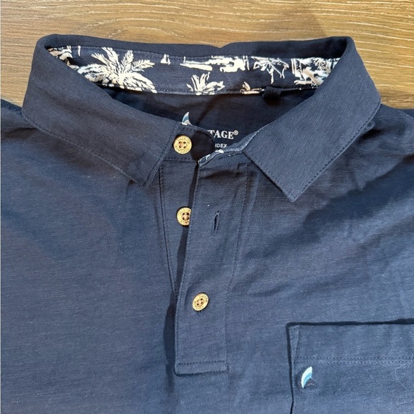 Tailor Vintage Mens airotec navy polo shirt size Medium - Picture 7 of 11